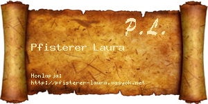 Pfisterer Laura névjegykártya